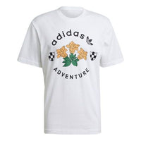 adidas originals Adventure Flower Pattern Causual Sports Round Collar Male White GN2371