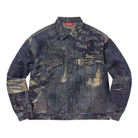 Supreme Archive Denim Jacquard Trucker Jacket 'Teal' SUP-SS23-236