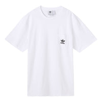 adidas originals Solid Color Pocket logo Short Sleeve White DX4208