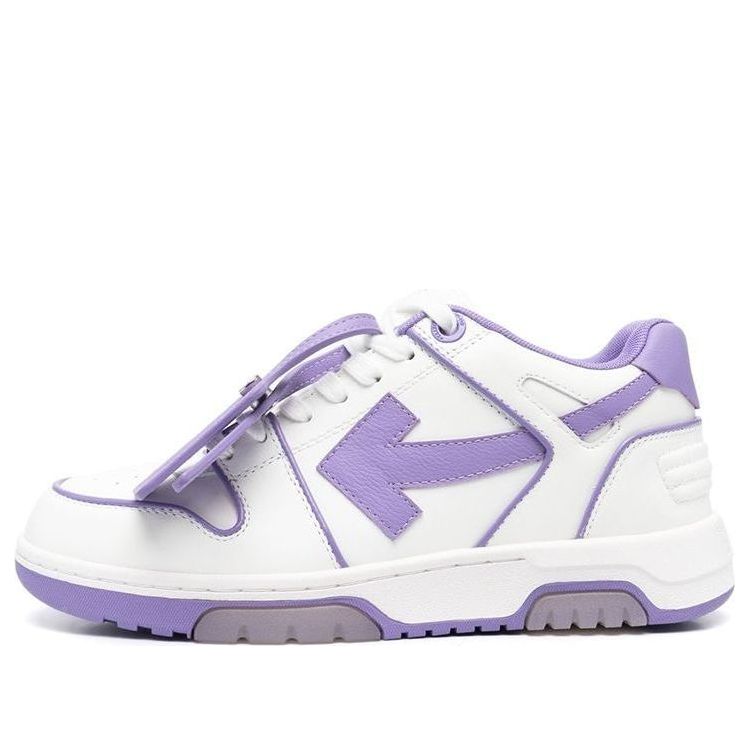 (WMNS) Off-White Out Of Office Low-Top Leather Sneaker 'Purple White' OWIA259S23LEA0070137