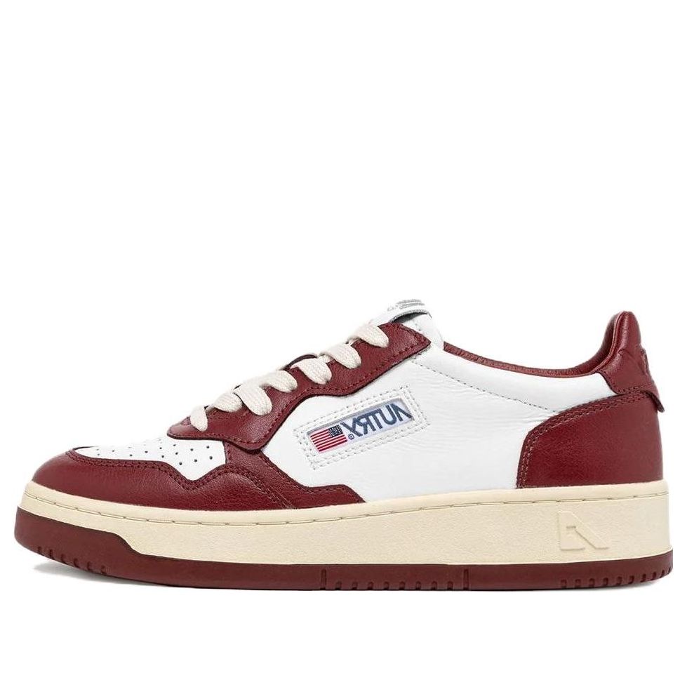 AUTRY Medalist Low Bicolor 'White Burgundy' AULM-WB35