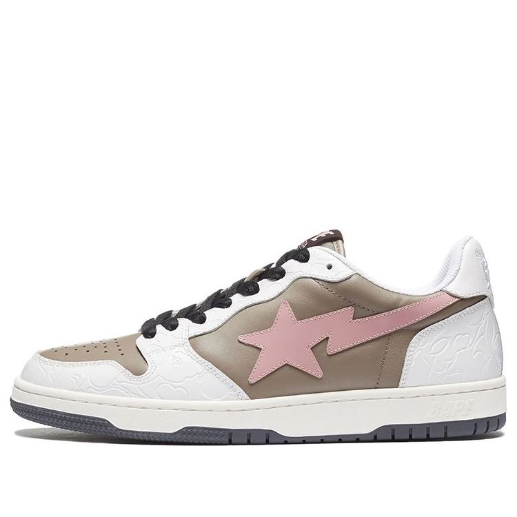 A BATHING APE Sk8 Sta 'White Tan Pink' 1H20-191-030-WB
