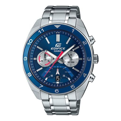 Men's CASIO EDIFICE Series waterproof Business Mens Blue Analog EFV-590D-2AVUPF