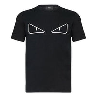 Men's FENDI Small Eye Pattern Short Sleeve Black FAF532-A78J-F0GME