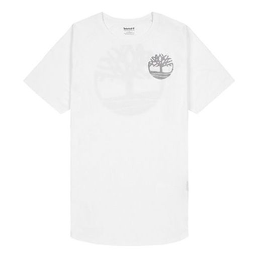 Men's Timberland Casual Round Neck Printing Short Sleeve White A1W7J-100