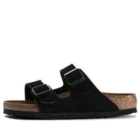 Birkenstock Arizona Soft Footbed Suede Leather 'Black' 0951321