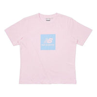 (WMNS) New Balance Chest Logo Printing Sports Short Sleeve Version Pink NEA2E042-PKZ