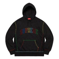 Supreme Big Stitch Hooded Sweatshirt 'Black' SUP-FW20-220