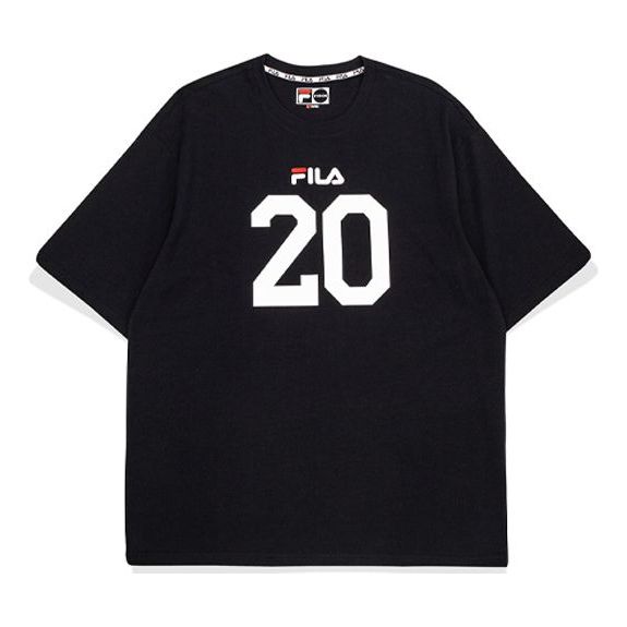 FILA FUSION Printing Loose Sports Sleeve Black T11M032103F-BK