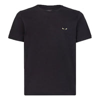 Men's FENDI Embroidered Knit Short Sleeve Black FY0894A875F0TXF