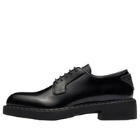 (WMNS) PRADA 50mm Brushed Leather Derby Shoes 'Black' 1E877M_055_F0002_F_B050