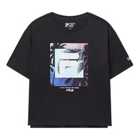 (WMNS) FILA Printing Short Sleeve Navy Blue F11W028137F-NV