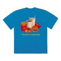 Travis Scott Cactus Jack x Mcdonald Crossover Round Neck Pullover Short Sleeve Unisex Blue TS-XMDABIBL