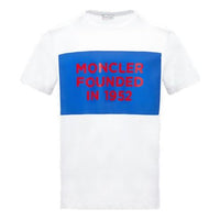 Moncler Alphabet Print Cotton For Men White 0918C746108390Y001