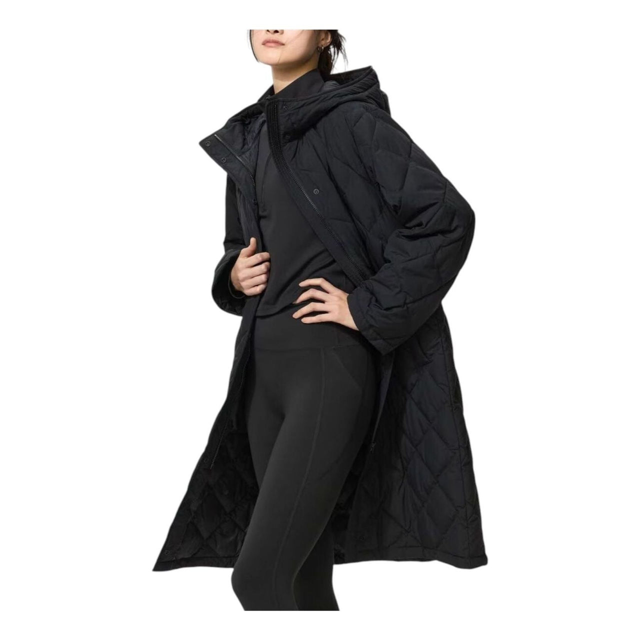 (WMNS) UNIQLO Pufftech Relaxed Long Coat 'Black' 479209-09