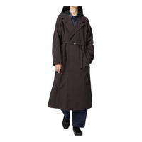 (WMNS) UNIQLO Single Breasted Long Coat 'Dark Brown' 480063-39